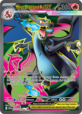 Mega Charizard X ex 109/094 - ME02: Phantasmal Flames (PFL)