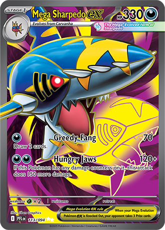 Mega Sharpedo ex 113/094 - ME02: Phantasmal Flames (PFL)