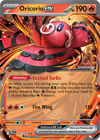 Oricorio ex - 018/094 - ME02: Phantasmal Flames (PFL)