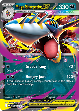 Mega Sharpedo ex - 061/094 - ME02: Phantasmal Flames (PFL)
